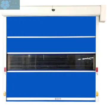 Blue Electric Operate Warehouse Fast Rolling PVC Door